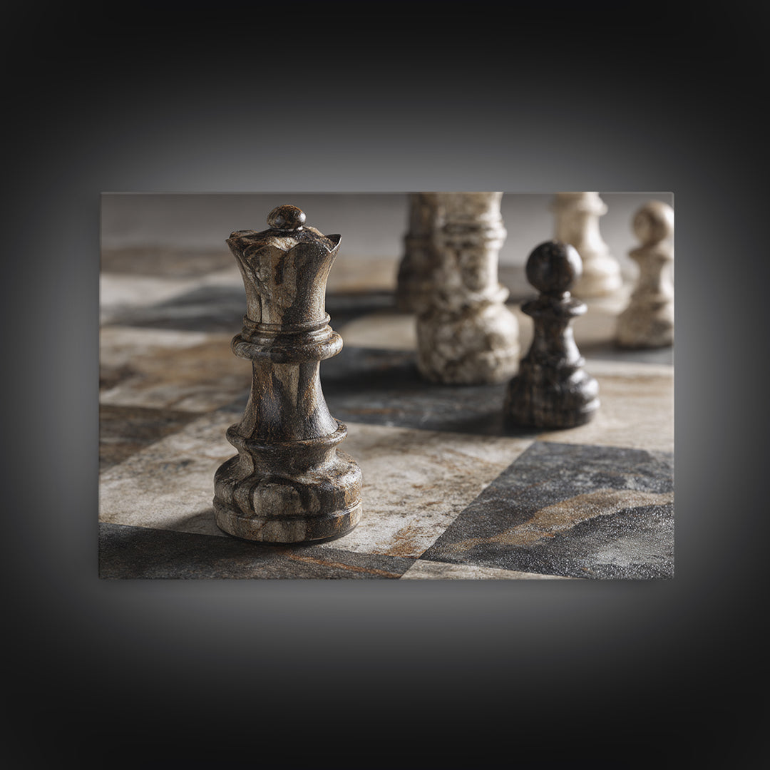Single Chess King Canvas Print, Law Office Art, Bookish Wall Art, Office Decor, Fine Art, Counsel, Lawyer Office Decor, LOA-3x2-98