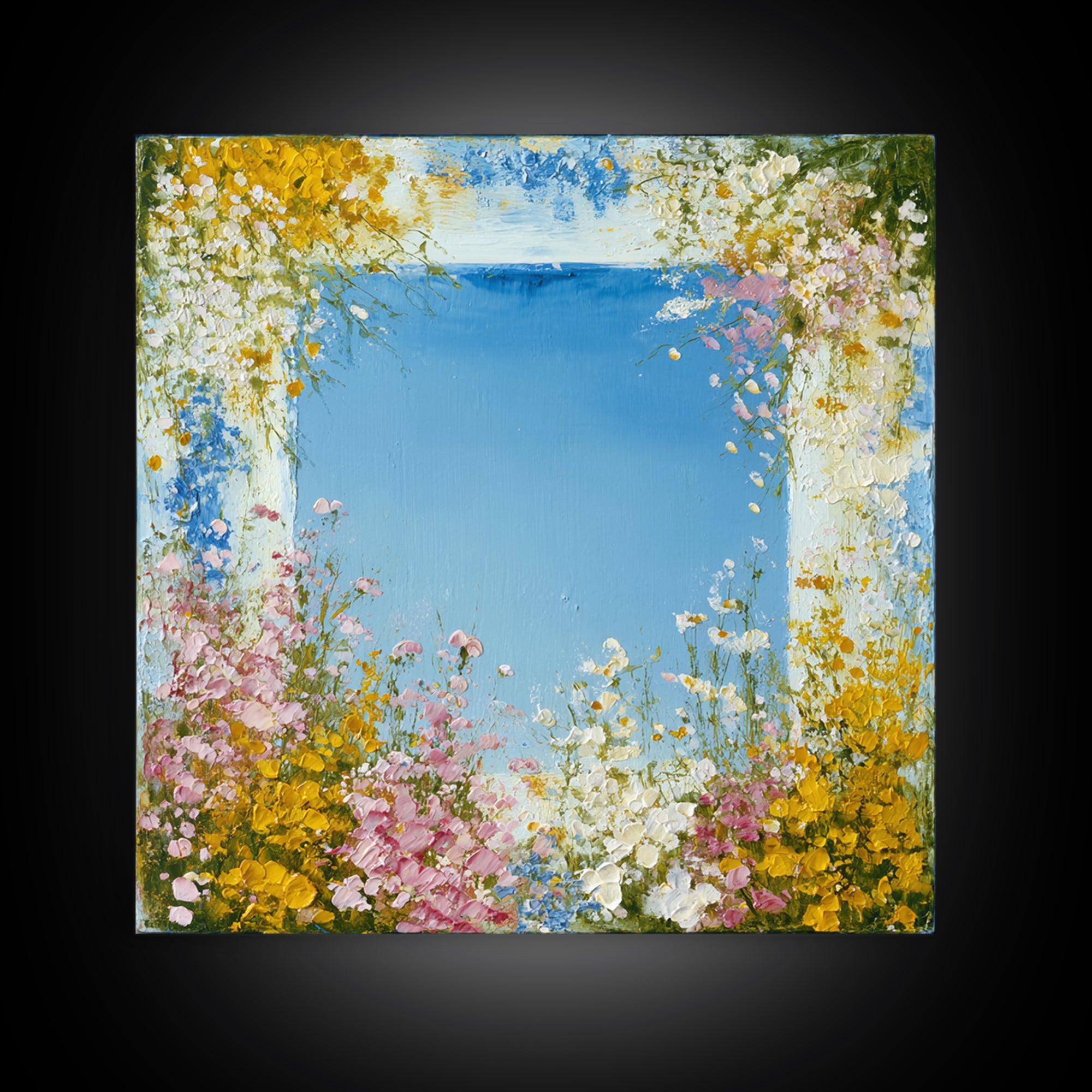 Fresh Air Meadow Landscape for Clean Mood Canvas Print, Laundry Room Art, Neutral Decor, Living Room Decor, Fine Art, Clean, LRA-1x1-95