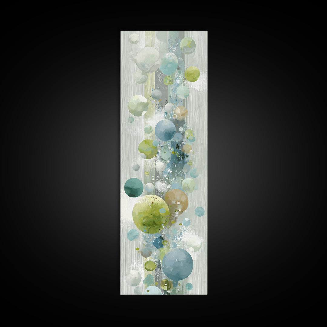 Abstract Suds and Bubbles Canvas Print, Laundry Room Art, Minimalist Wall Art, Living Room Decor, Abstract Art, Clean, LRA-1x3-10