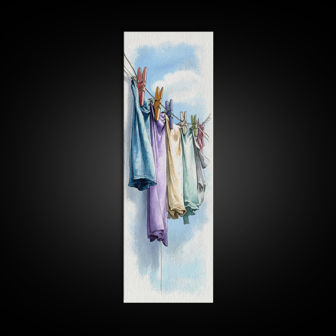 Washing Machine Icon Graphic Without Text Canvas Print, Laundry Room Art, Whimsical Art, Living Room Decor, Fine Art, Clean, LRA-1x3-22