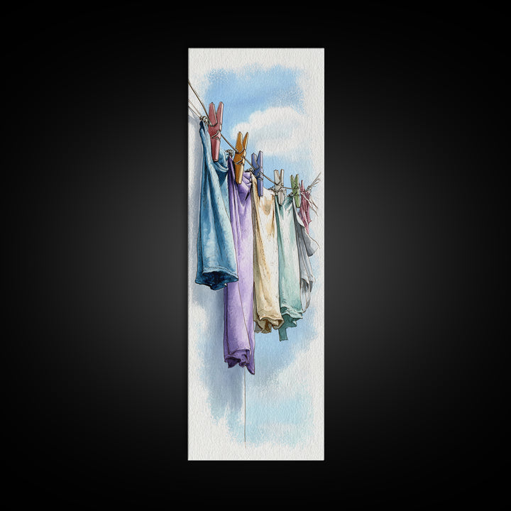 Washing Machine Icon Graphic Without Text Canvas Print, Laundry Room Art, Whimsical Art, Living Room Decor, Fine Art, Clean, LRA-1x3-22