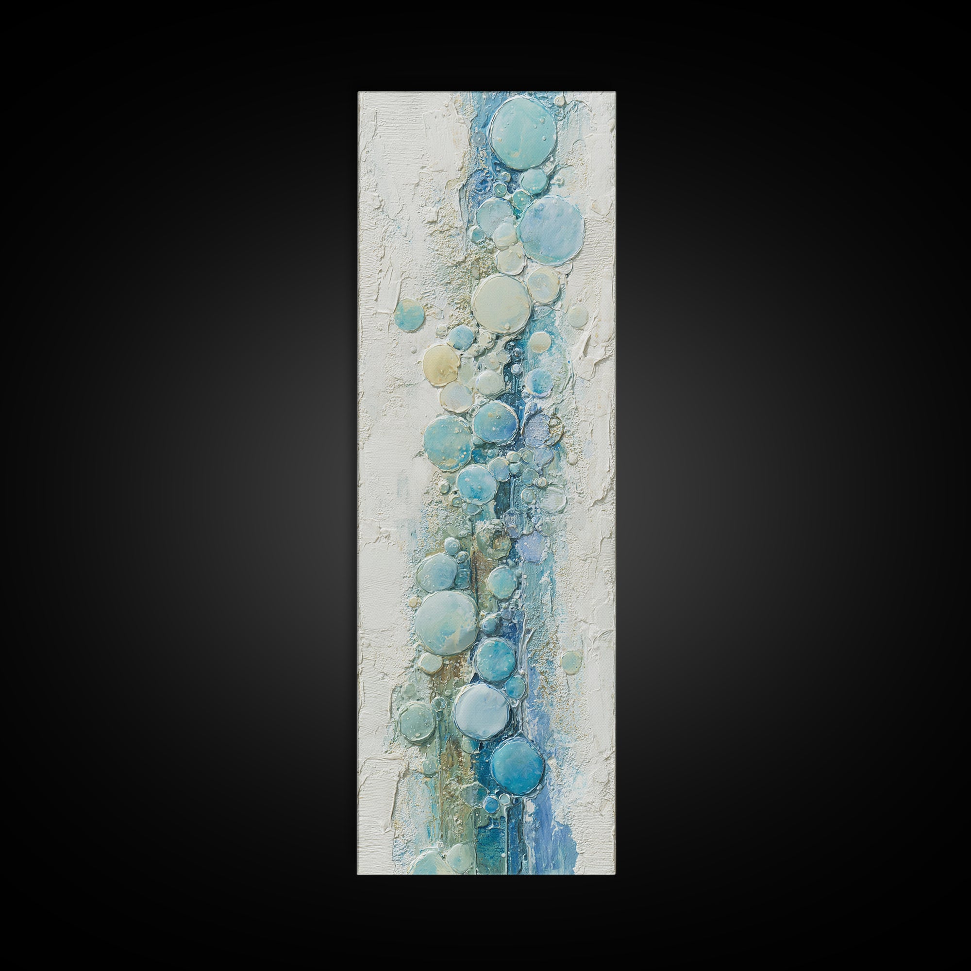 Abstract Suds and Bubbles Framed Canvas Print, Laundry Room Art, Gallery Wall Prints, Living Room Decor, Abstract Art, Clean, LRA-1x3-34