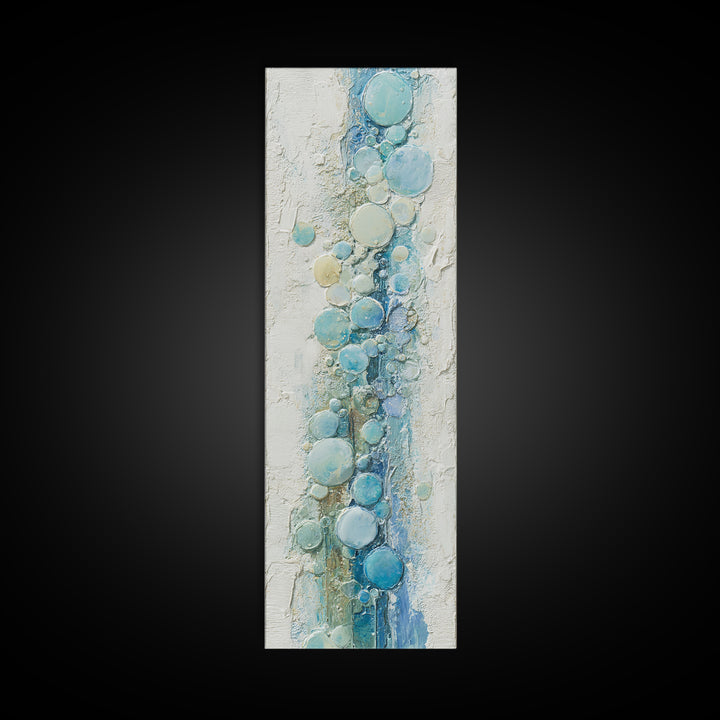 Abstract Suds and Bubbles Framed Canvas Print, Laundry Room Art, Gallery Wall Prints, Living Room Decor, Abstract Art, Clean, LRA-1x3-34