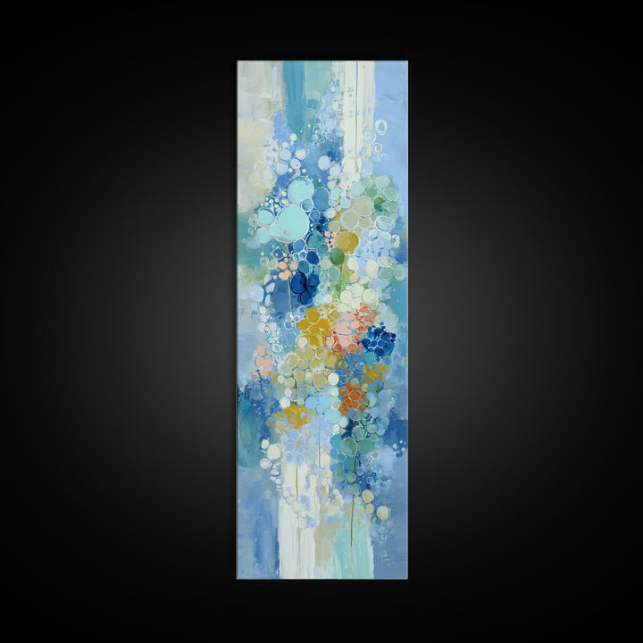 Abstract Suds and Bubbles Framed Canvas Print, Laundry Room Art, Gallery Wall Prints, Living Room Decor, Abstract Art, Clean, LRA-1x3-58