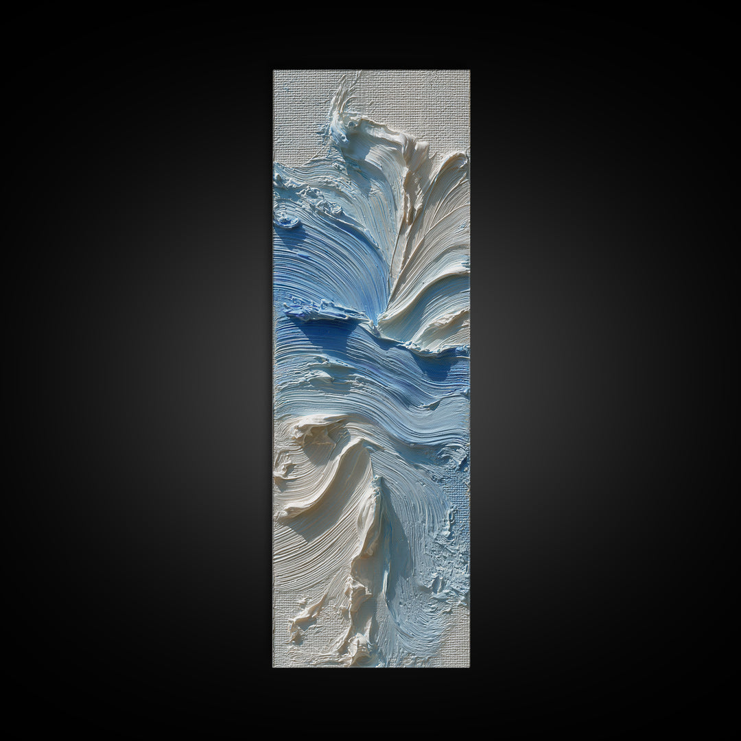 Clean Blue Water Ripple Abstraction Canvas Print, Laundry Room Art, Funny Poster, Living Room Decor, Abstract Art, Clean, LRA-1x3-78