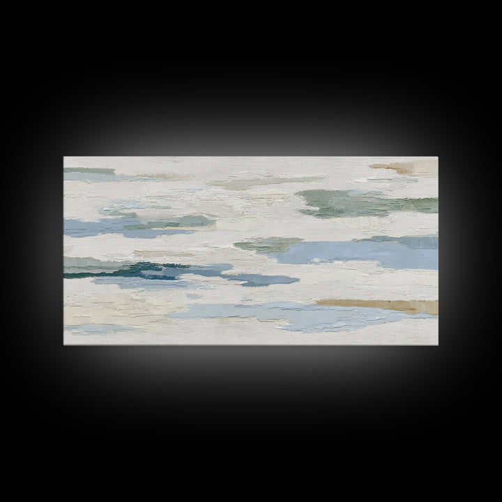 Linen Texture Abstract Canvas Print, Laundry Room Art, Living Room Decor, Abstract Art, Clean, Farmhouse Decor, LRA-2x1-32