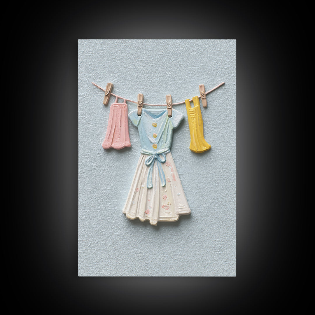 Farmhouse Laundry Sign Ornament Without Words Canvas Print, Laundry Room Art, Fine Art Print, Living Room Decor, Clean, LRA-2x3-27