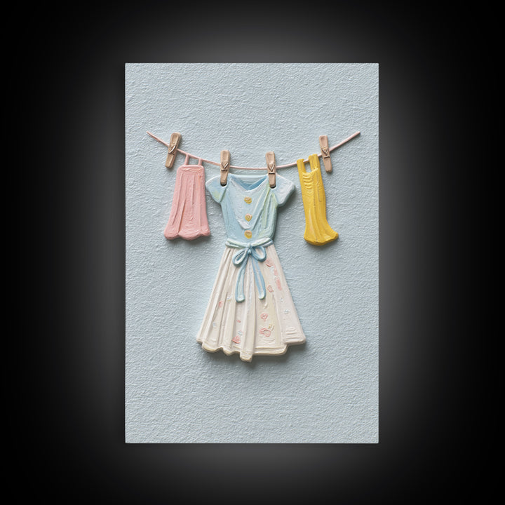 Farmhouse Laundry Sign Ornament Without Words Canvas Print, Laundry Room Art, Fine Art Print, Living Room Decor, Clean, LRA-2x3-27