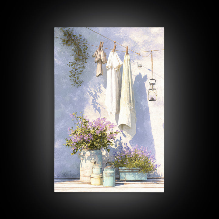 Farmhouse Laundry Sign Ornament Without Words Canvas Print, Laundry Room Art, Apartment Wall Art, Living Room Decor, Clean, LRA-2x3-3