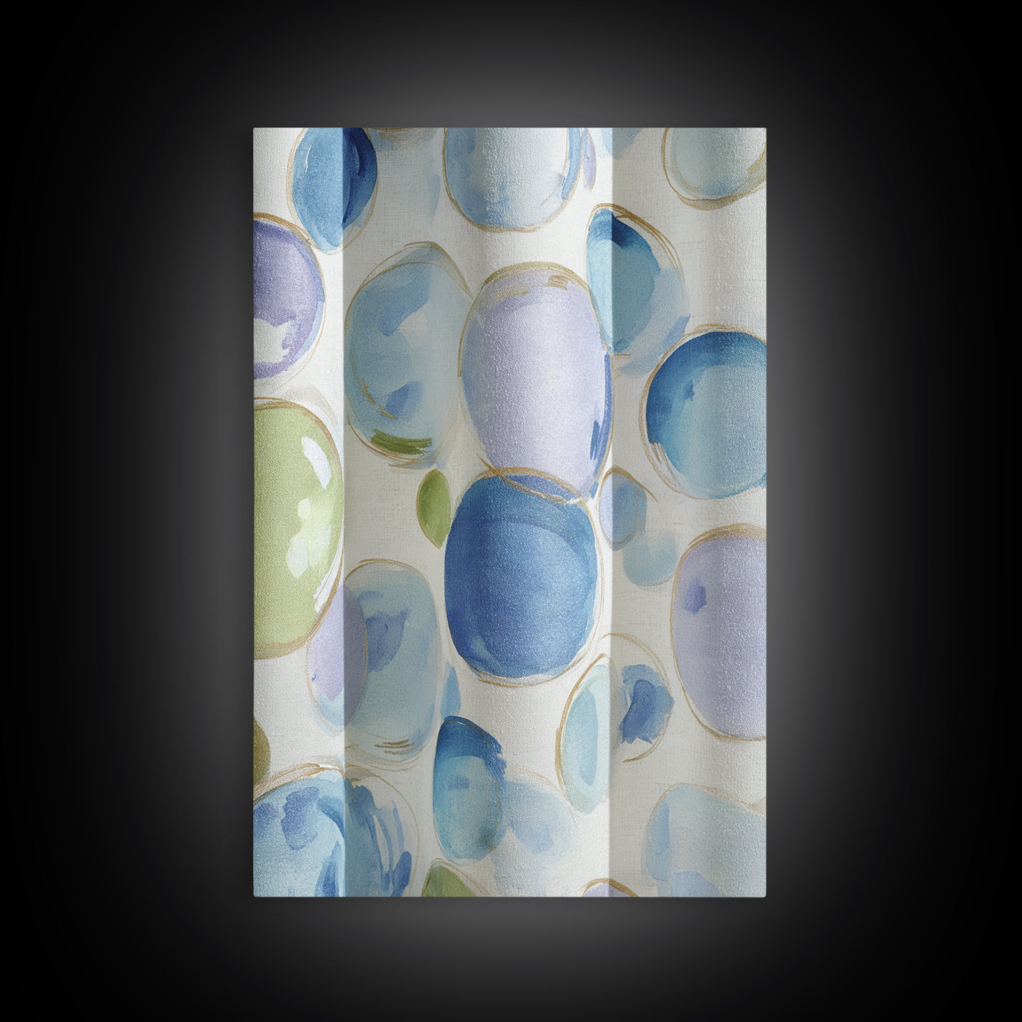 Soap Bubbles Rendered as Playful Abstract Circles Canvas Print, Laundry Room Art, Home Decor, Living Room Decor, Clean, LRA-2x3-38