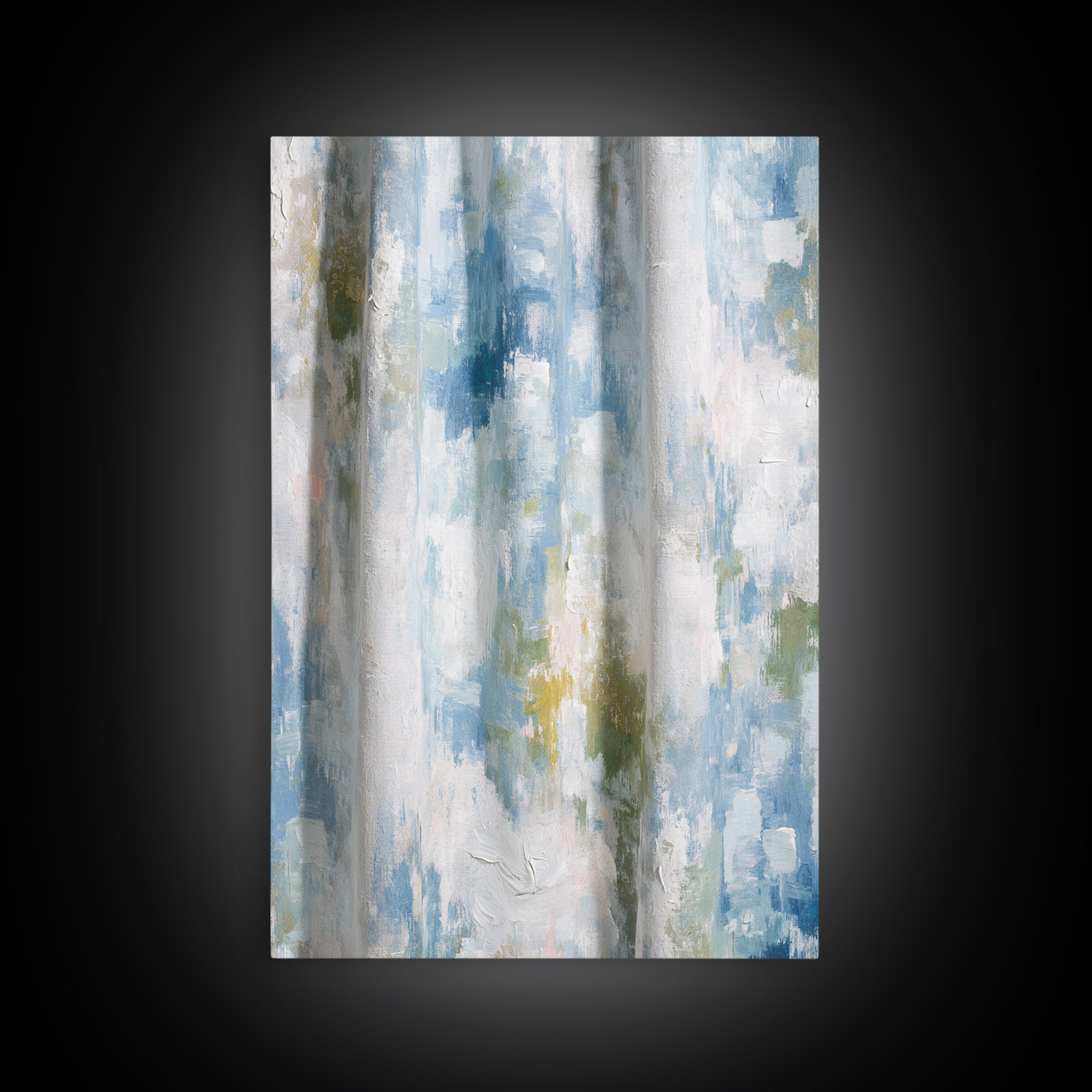 Linen Texture Abstract Framed Canvas Print, Laundry Room Art, Digital Print, Living Room Decor, Clean, Custom Wall Art, LRA-2x3-68
