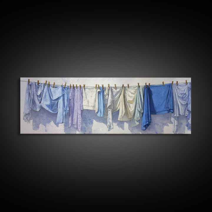 Linen Texture Abstract Canvas Print, Laundry Room Art, Modern Decor, Living Room Decor, Fine Art, Clean, Wall Decor, Painting, LRA-3x1-100