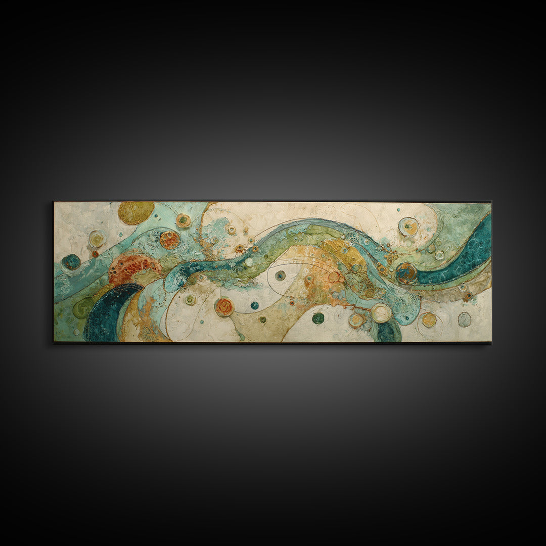 Abstract Suds and Bubbles Canvas Print, Laundry Room Art, Digital Art Print, Living Room Decor, Abstract Art, Clean, LRA-3x1-14