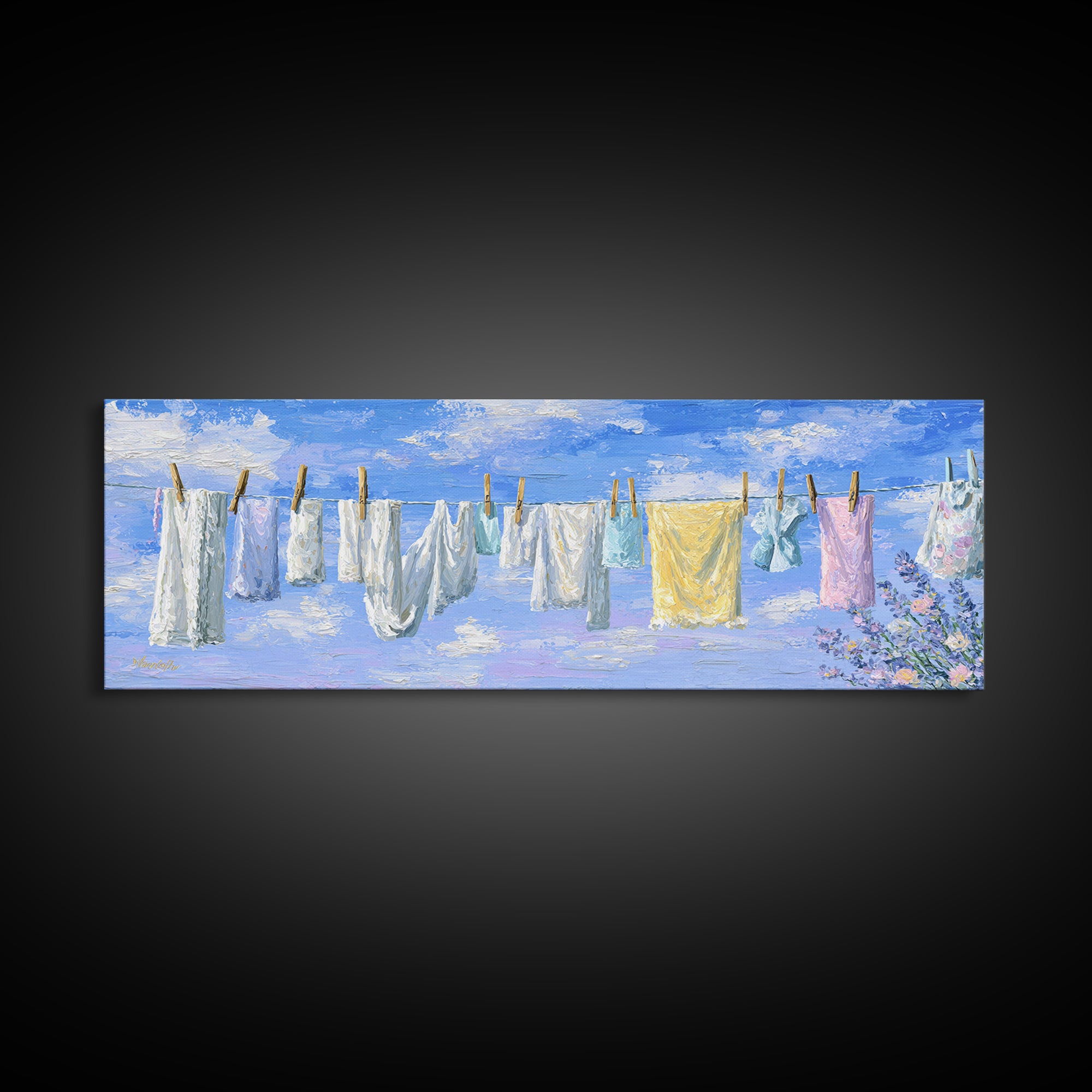 Washing Machine Icon Graphic Without Text Framed Canvas Print, Laundry Room Art, Retro Wall Art, Living Room Decor, LRA-3x1-74