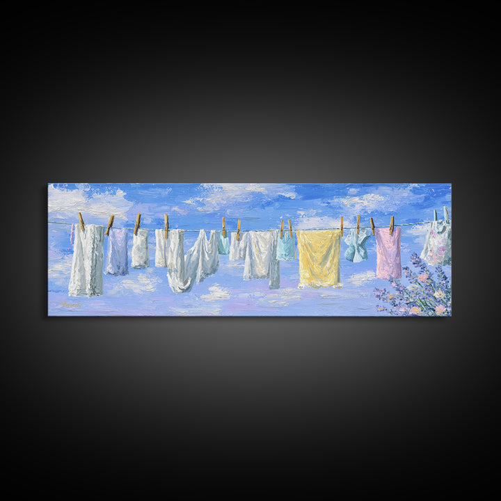 Washing Machine Icon Graphic Without Text Framed Canvas Print, Laundry Room Art, Retro Wall Art, Living Room Decor, LRA-3x1-74