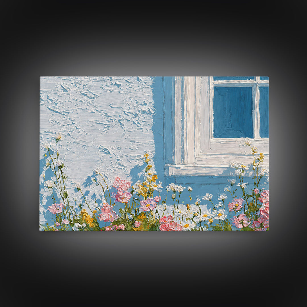 Fresh Air Meadow Landscape for Clean Mood Framed Canvas Print, Laundry Room Art, Minimalist Wall Art, Living Room Decor, Clean, LRA-3x2-27