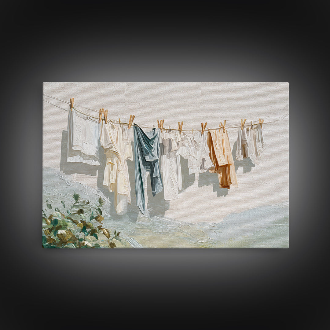 Fresh Air Meadow Landscape for Clean Mood Canvas Print, Laundry Room Art, Gallery Wall Prints, Living Room Decor, Oil Painting, LRA-3x2-51