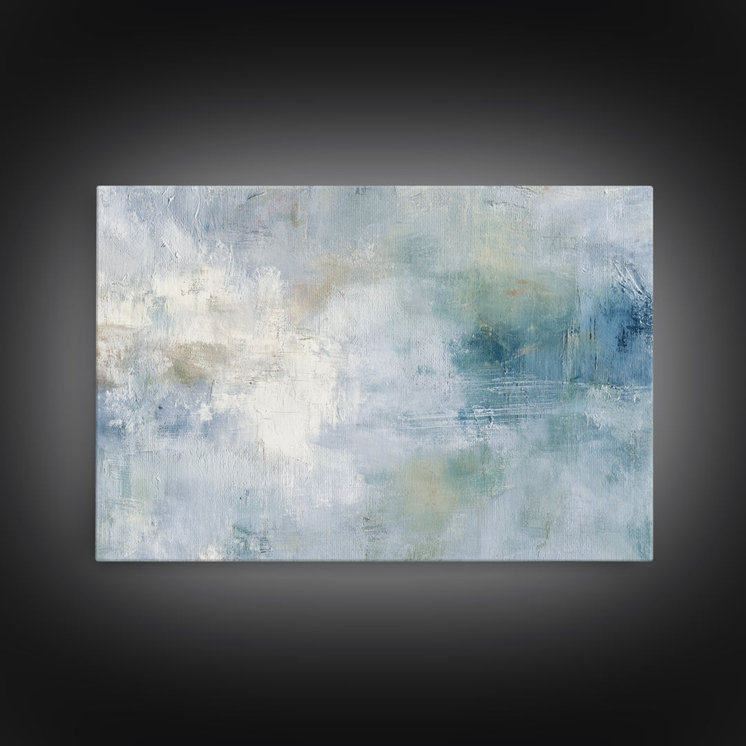 Linen Texture Abstract Framed Canvas Print, Laundry Room Art, Gallery Decor, Living Room Decor, Fine Art, Clean, LRA-3x2-64