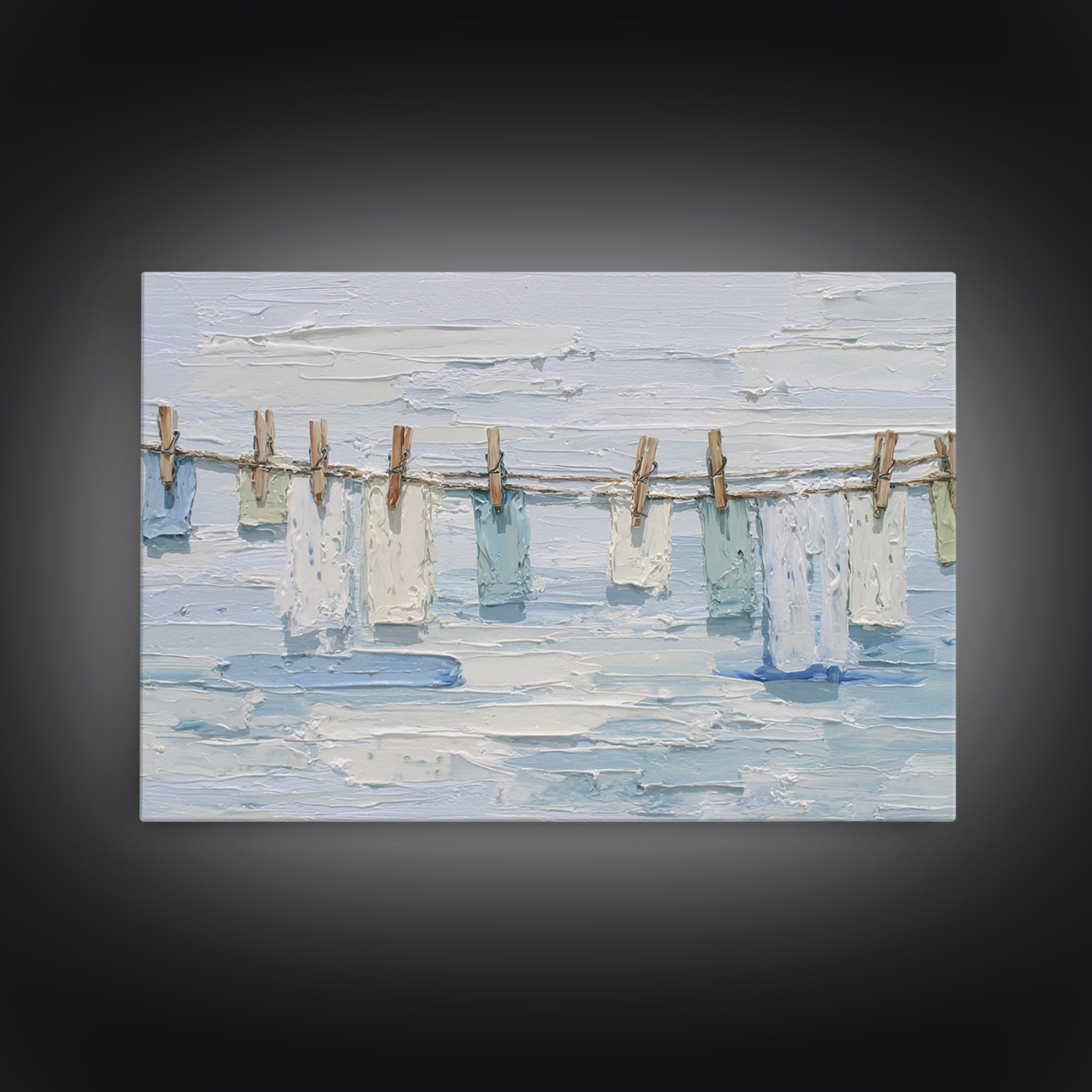 Clean Blue Water Ripple Abstraction Framed Canvas Print, Laundry Room Art, Wall Art Print, Living Room Decor, Abstract Art, LRA-3x2-70