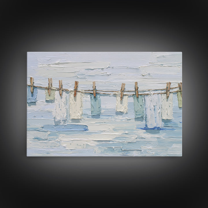 Clean Blue Water Ripple Abstraction Framed Canvas Print, Laundry Room Art, Wall Art Print, Living Room Decor, Abstract Art, LRA-3x2-70