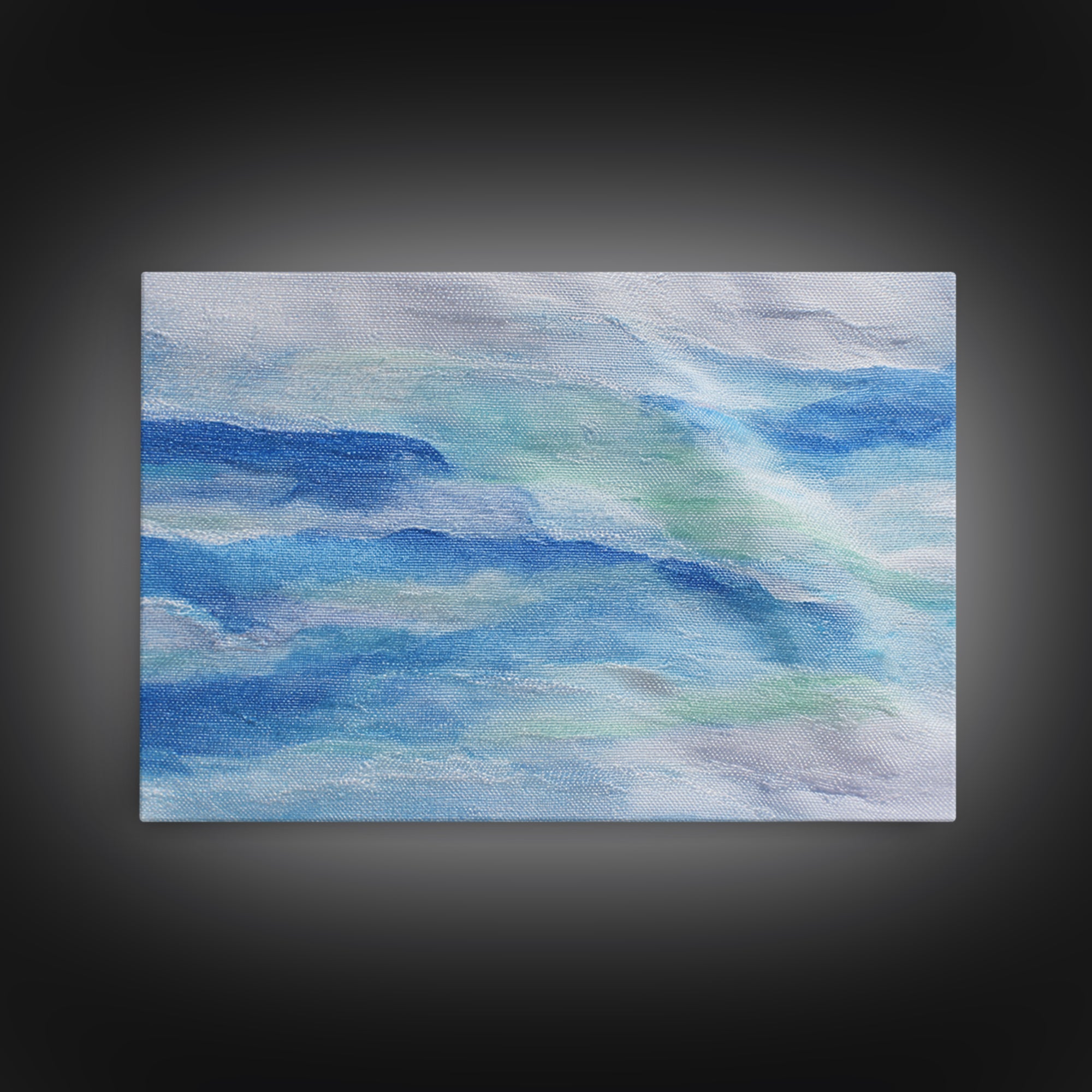 Clean Blue Water Ripple Abstraction Canvas Print, Laundry Room Art, Custom Wall Art, Living Room Decor, Fine Art, Clean, LRA-3x2-94