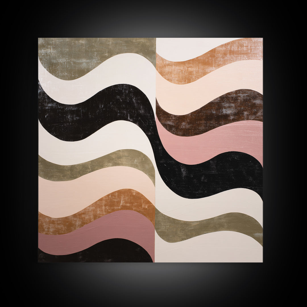 Abstract Wave Forms Canvas Print, Master Bedroom, Wall Art Prints, Bedroom Decor, Abstract Art, Sanctuary, Farmhouse Wall Art, MAS-1x1-20