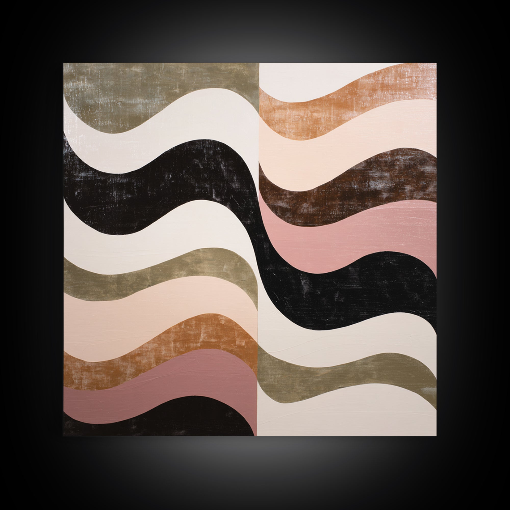 Abstract Wave Forms Canvas Print, Master Bedroom, Wall Art Prints, Bedroom Decor, Abstract Art, Sanctuary, Farmhouse Wall Art, MAS-1x1-20