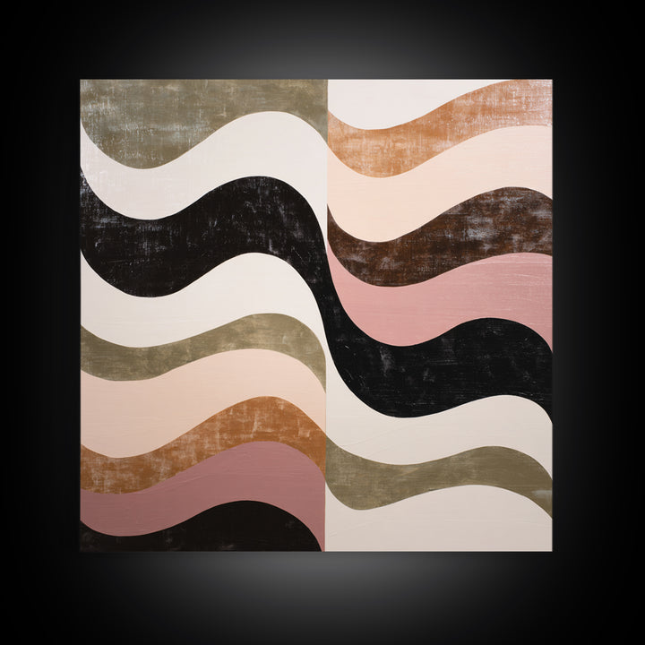 Abstract Wave Forms Canvas Print, Master Bedroom, Wall Art Prints, Bedroom Decor, Abstract Art, Sanctuary, Farmhouse Wall Art, MAS-1x1-20