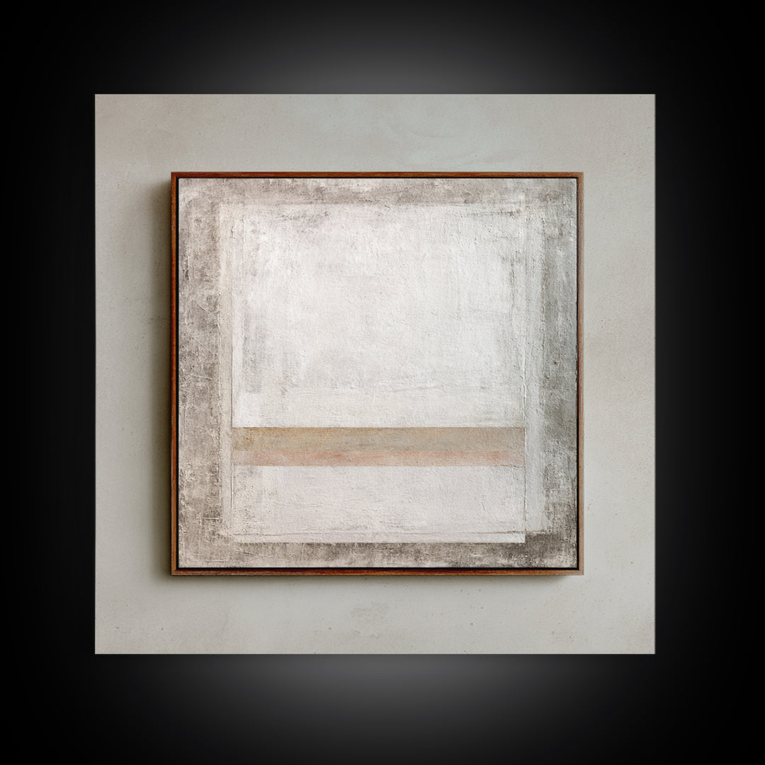 Minimal Two Figure Line Drawing Framed Canvas Print, Master Bedroom, Textured Painting, Bedroom Decor, Fine Art, Sanctuary, MAS-1x1-53