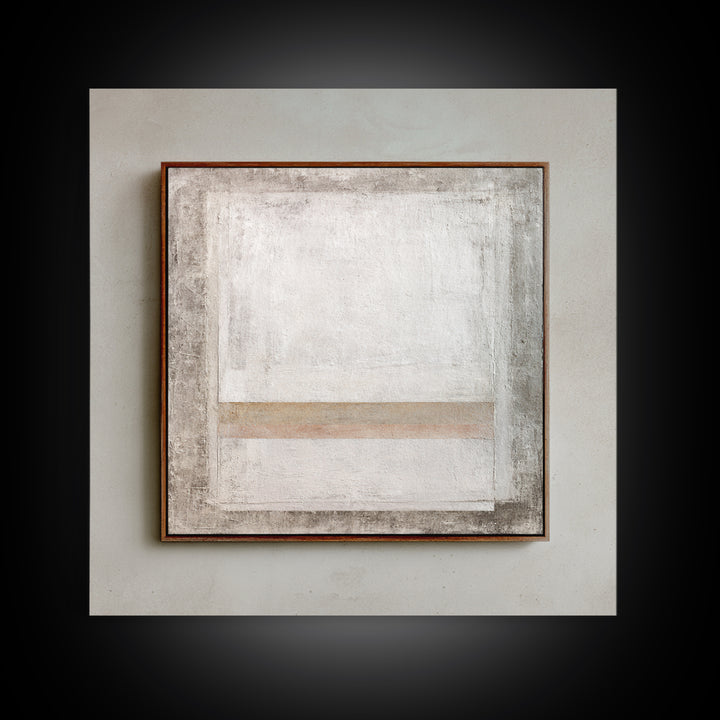 Minimal Two Figure Line Drawing Framed Canvas Print, Master Bedroom, Textured Painting, Bedroom Decor, Fine Art, Sanctuary, MAS-1x1-53