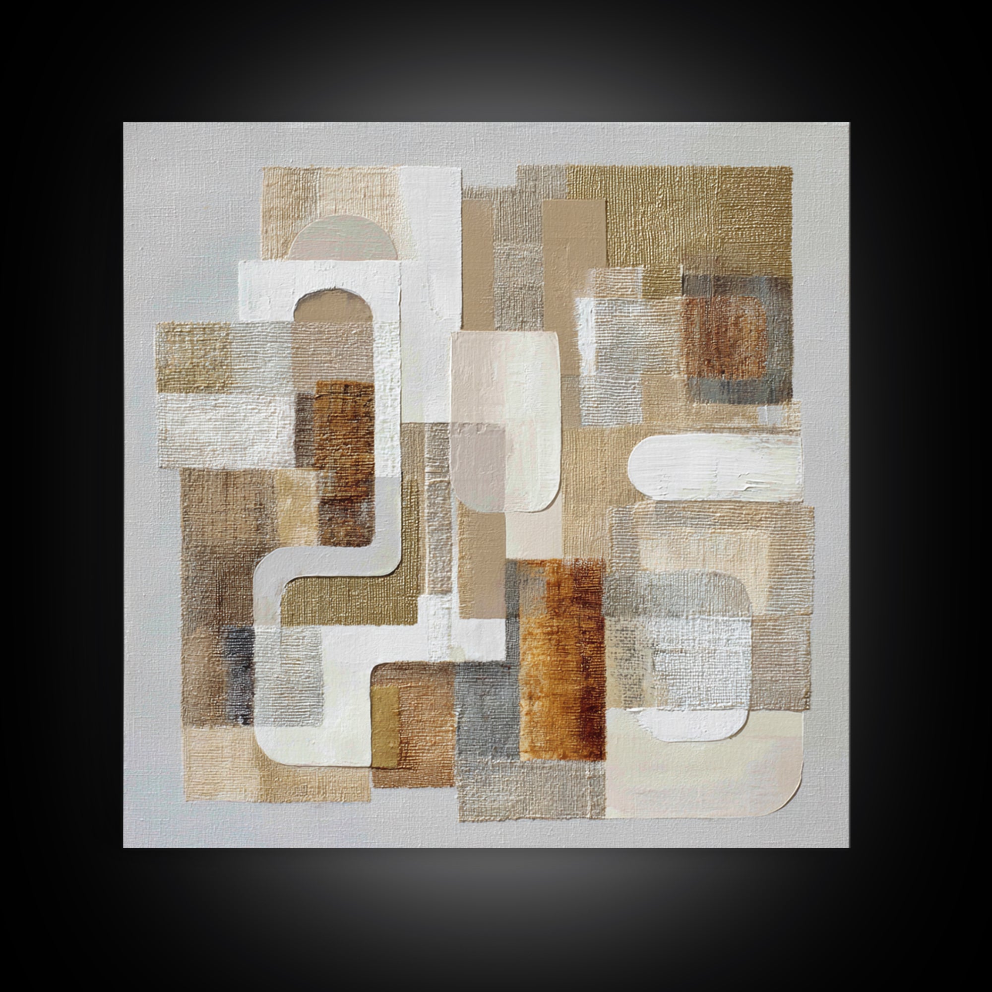 Soft Abstract Linen Texture Canvas Print, Master Bedroom, Statement Artwork, Bedroom Decor, Abstract Art, Sanctuary, MAS-1x1-75