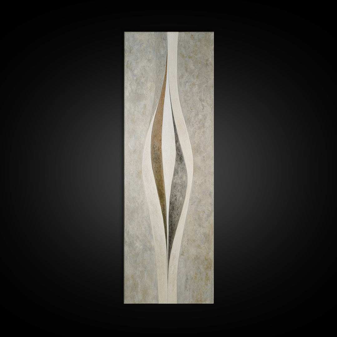 Minimal Stone Shapes Canvas Print, Master Bedroom, Above Bed Wall Decor, Bedroom Decor, Fine Art, Sanctuary, Textured Painting, MAS-1x3-100