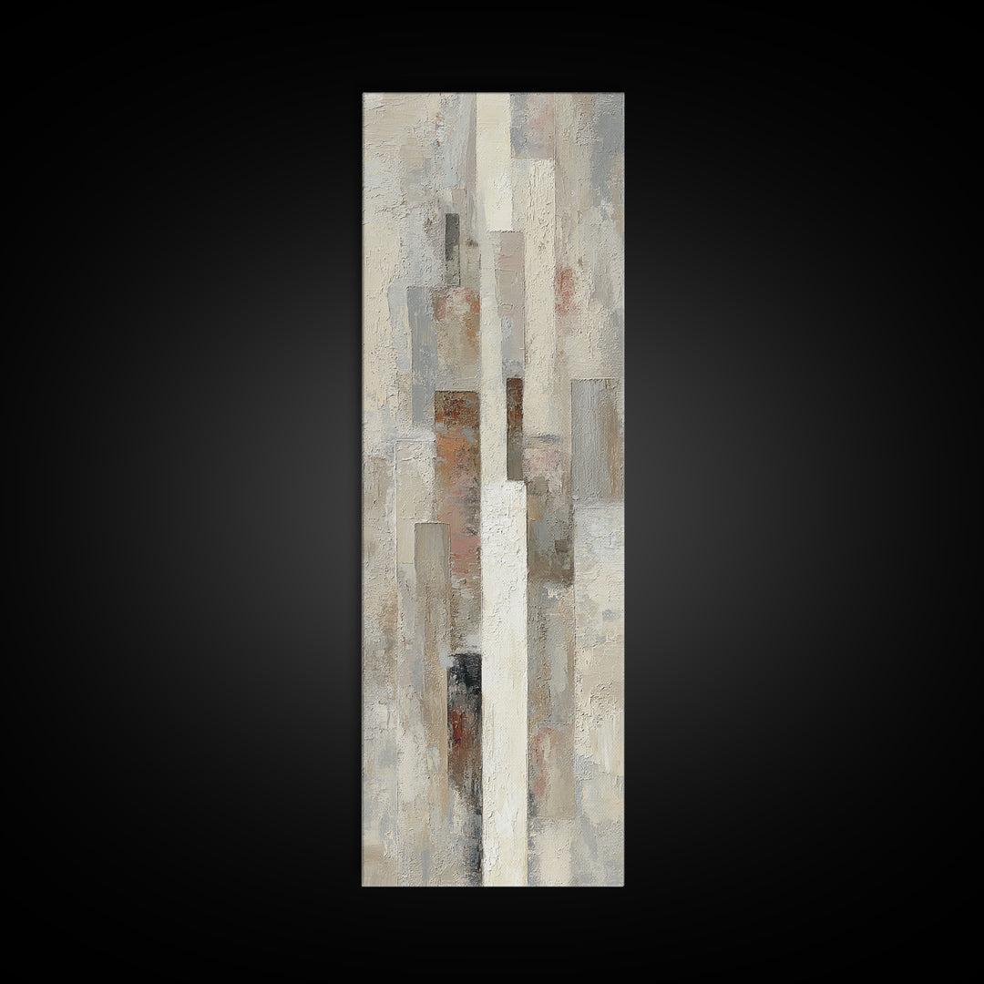 Minimal Stone Shapes Canvas Print, Master Bedroom, Bedroom Decor, Abstract Art, Sanctuary, Minimalist Wall Art, MAS-1x3-28