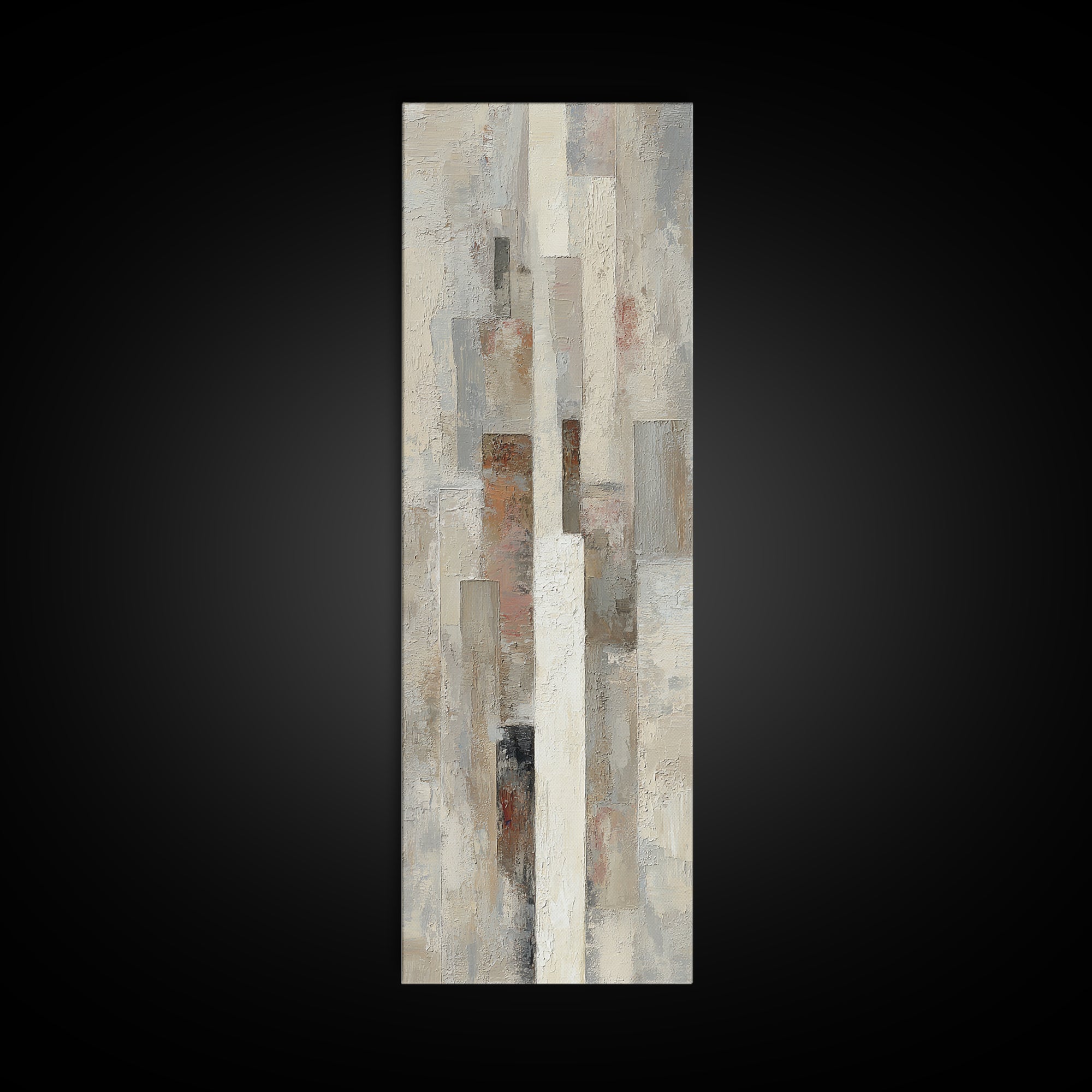 Minimal Stone Shapes Canvas Print, Master Bedroom, Bedroom Decor, Abstract Art, Sanctuary, Minimalist Wall Art, MAS-1x3-28