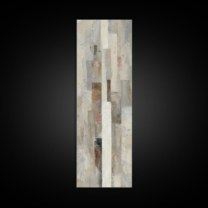 Minimal Stone Shapes Canvas Print, Master Bedroom, Bedroom Decor, Abstract Art, Sanctuary, Minimalist Wall Art, MAS-1x3-28
