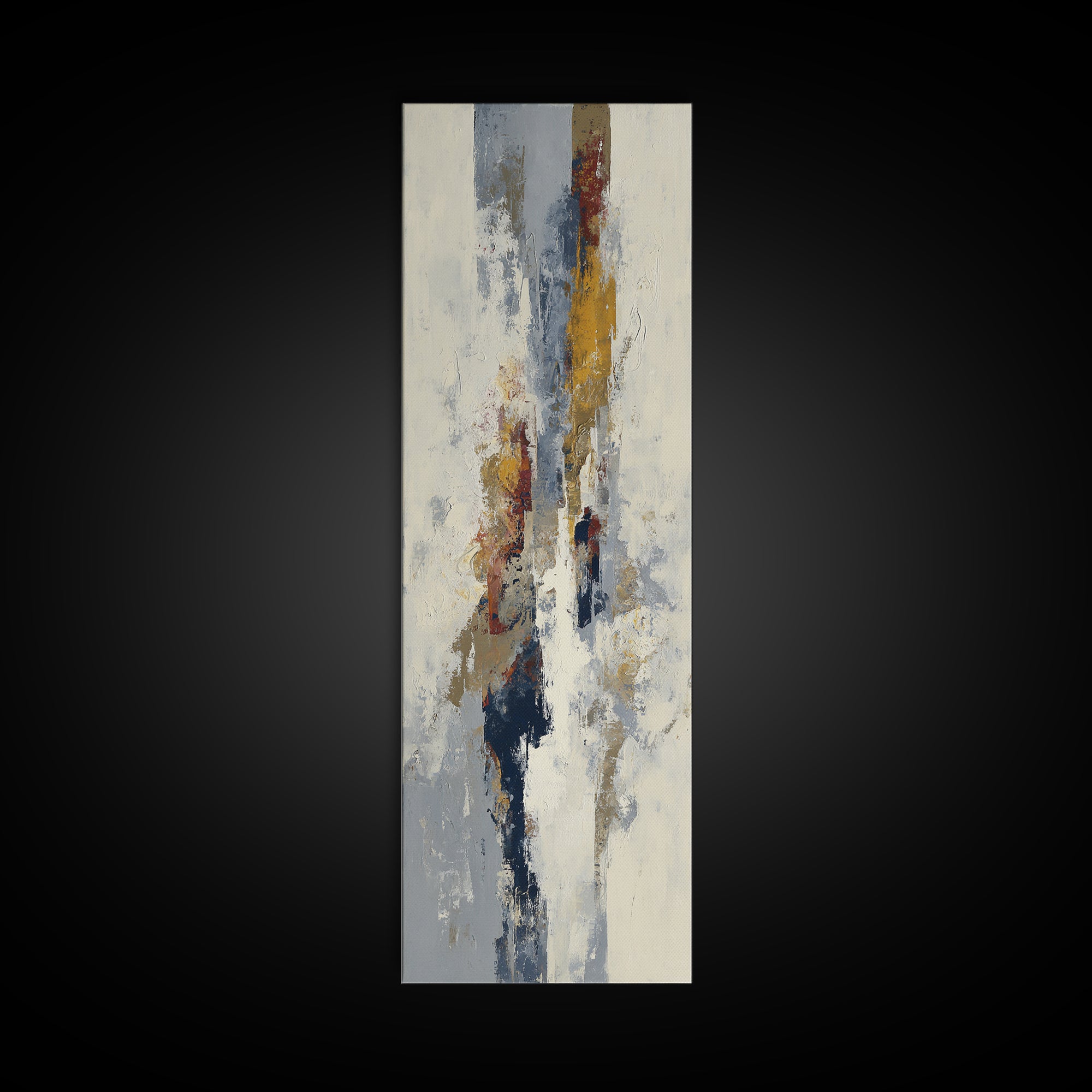Large Cream Abstract Framed Canvas Print, Master Bedroom, Textured Painting, Bedroom Decor, Abstract Art, Sanctuary, Wall Decal, MAS-1x3-29