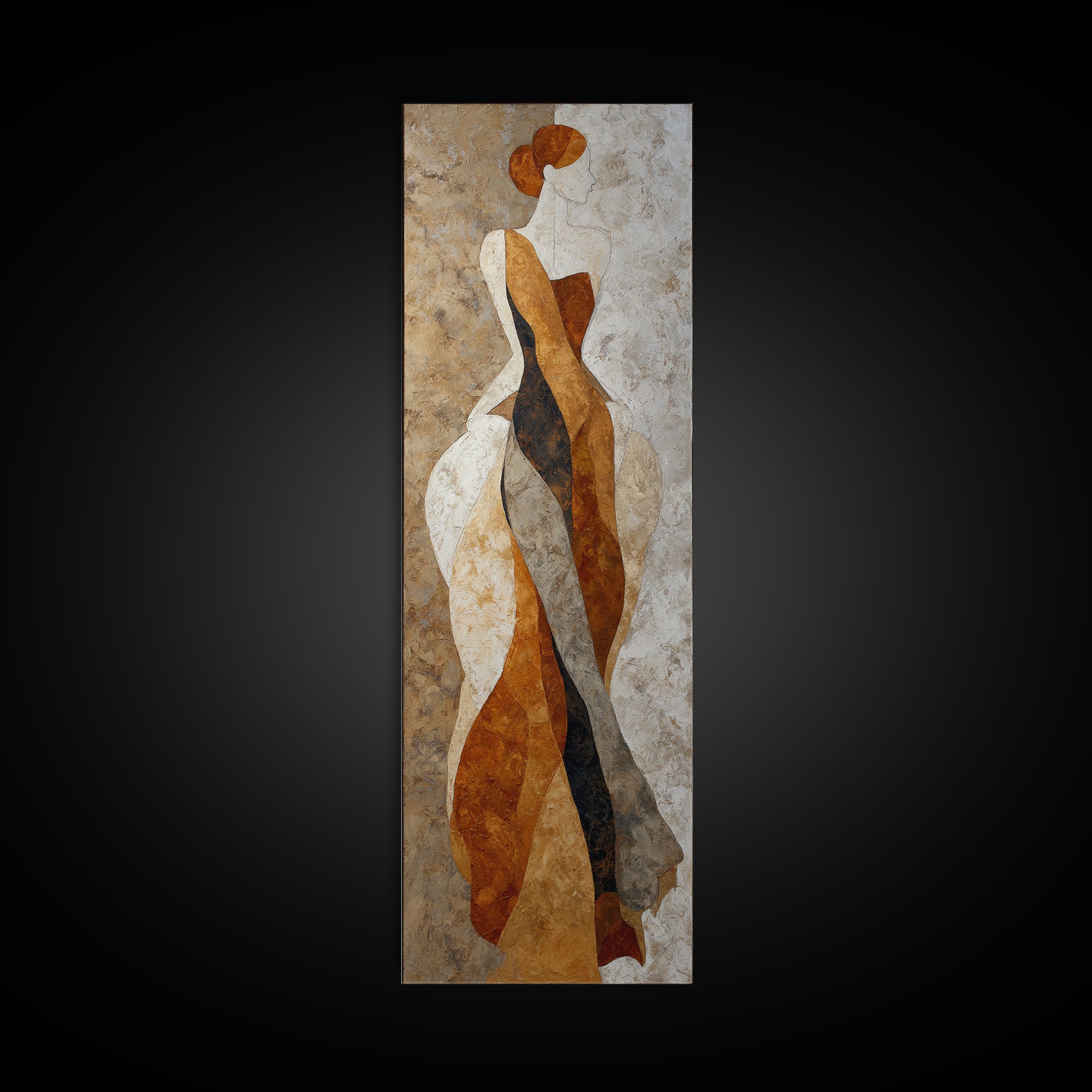 Classical Reclining Figure Implied Through Line Art Canvas Print, Master Bedroom, Master Bedroom Decor, Bedroom Decor, MAS-1x3-34