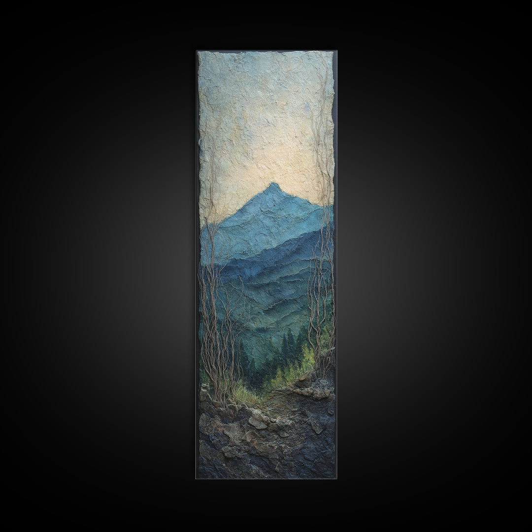 Soft Mountain Ridge Canvas Print, Master Bedroom, Modern Decor, Bedroom Decor, Fine Art, Sanctuary, Wall Decor, Art Print, MAS-1x3-49