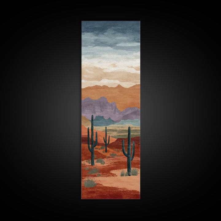 Quiet Desert Dusk Framed Canvas Print, Master Bedroom, Modern Decor, Bedroom Decor, Fine Art, Sanctuary, Wall Decor, Art Print, MAS-1x3-70