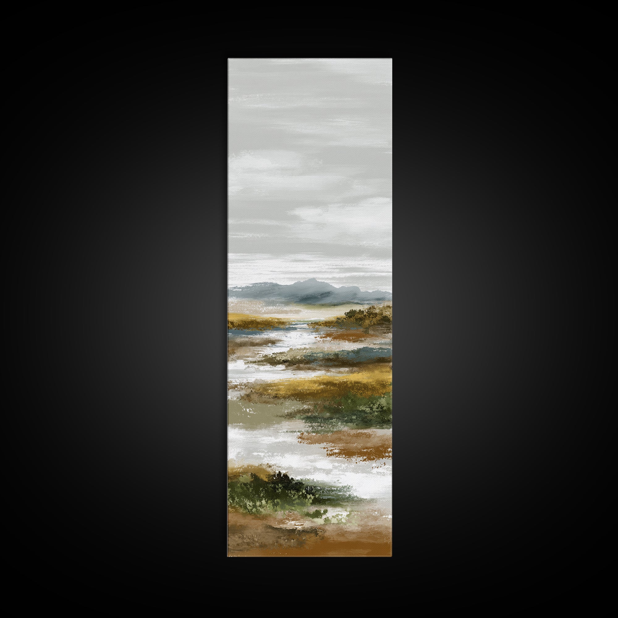 Soft Mountain Ridge Canvas Print, Master Bedroom, Bedroom Wall Art, Bedroom Decor, Oil Painting, Sanctuary, Signs for Home, MAS-1x3-73
