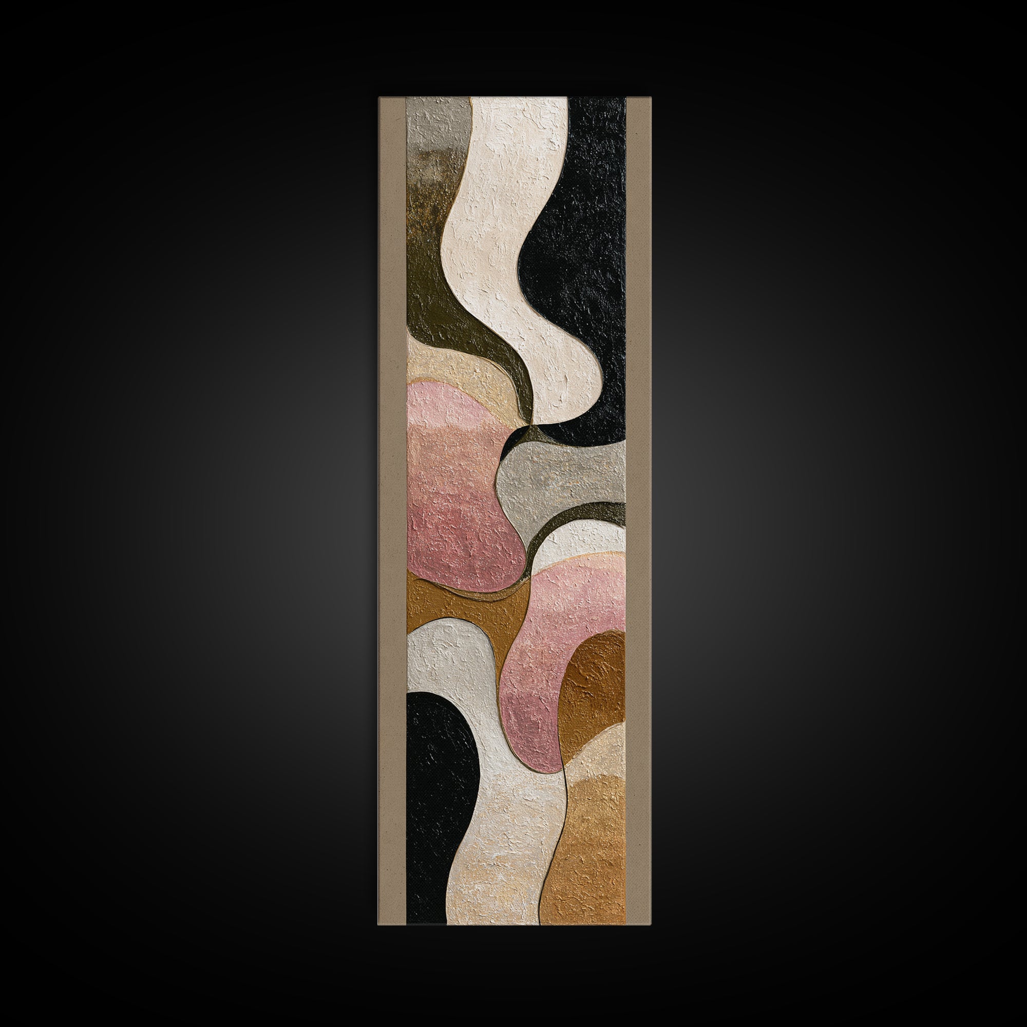 Abstract Wave Forms Framed Canvas Print, Master Bedroom, Bedroom Decor, Abstract Art, Sanctuary, Bedroom Wall Art, MAS-1x3-8
