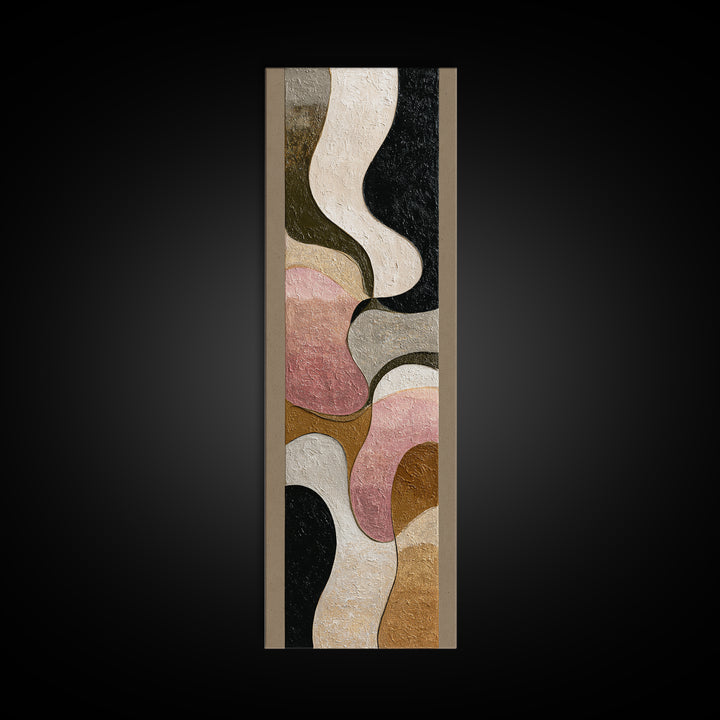 Abstract Wave Forms Framed Canvas Print, Master Bedroom, Bedroom Decor, Abstract Art, Sanctuary, Bedroom Wall Art, MAS-1x3-8
