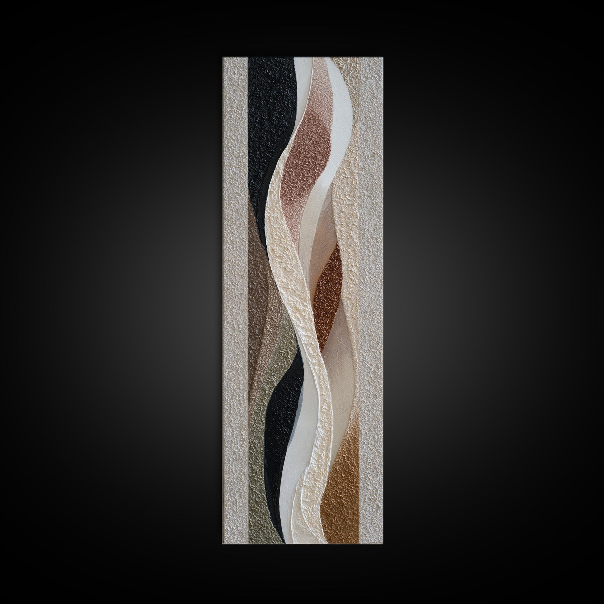 Abstract Wave Forms Framed Canvas Print, Master Bedroom, Wall Art Bedroom, Bedroom Decor, Sanctuary, Statement Artwork, MAS-1x3-80