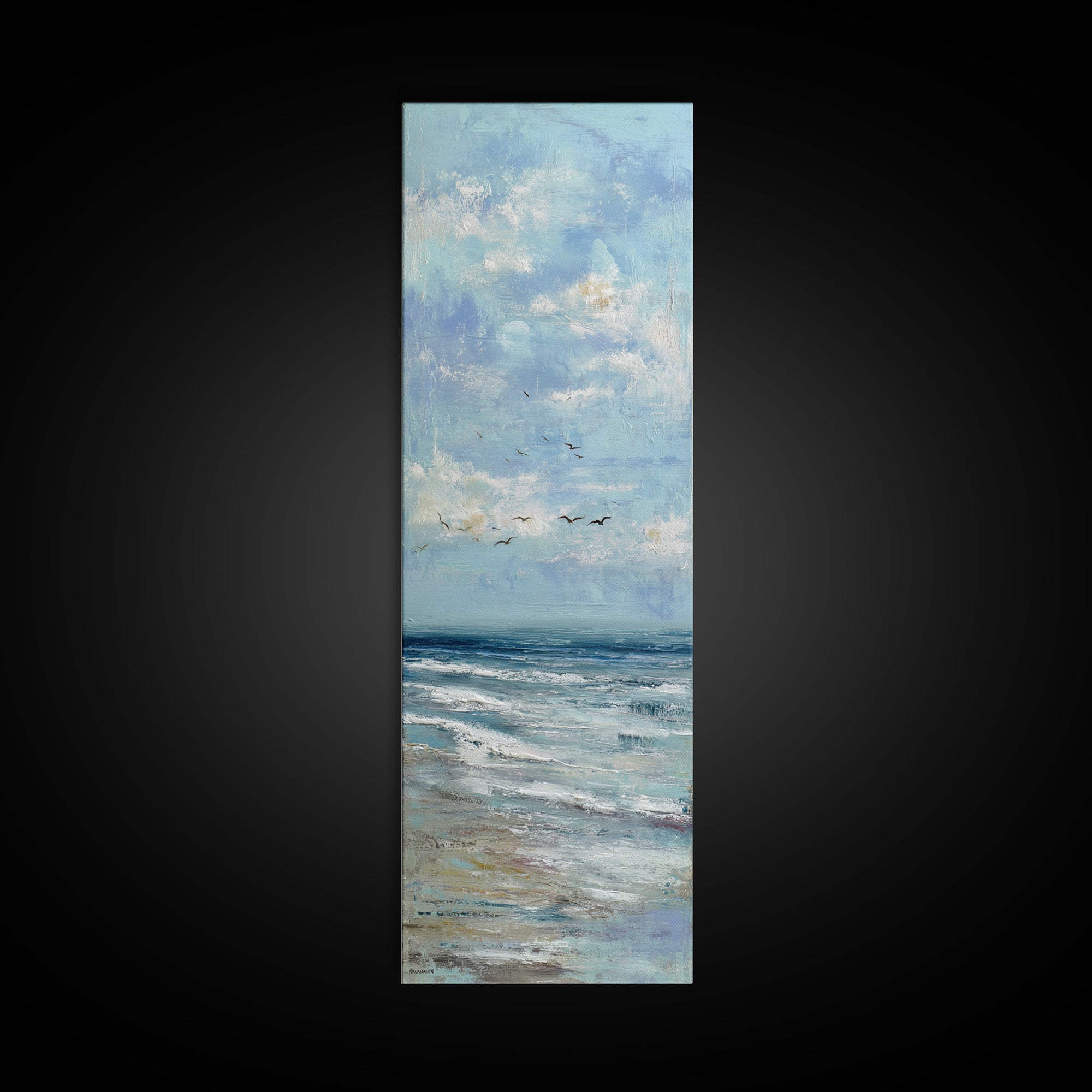 Hotel Coastal Landscape Canvas Print, Master Bedroom, Luxury Decor, Bedroom Decor, Fine Art, Sanctuary, Wedding Decor, MAS-1x3-9