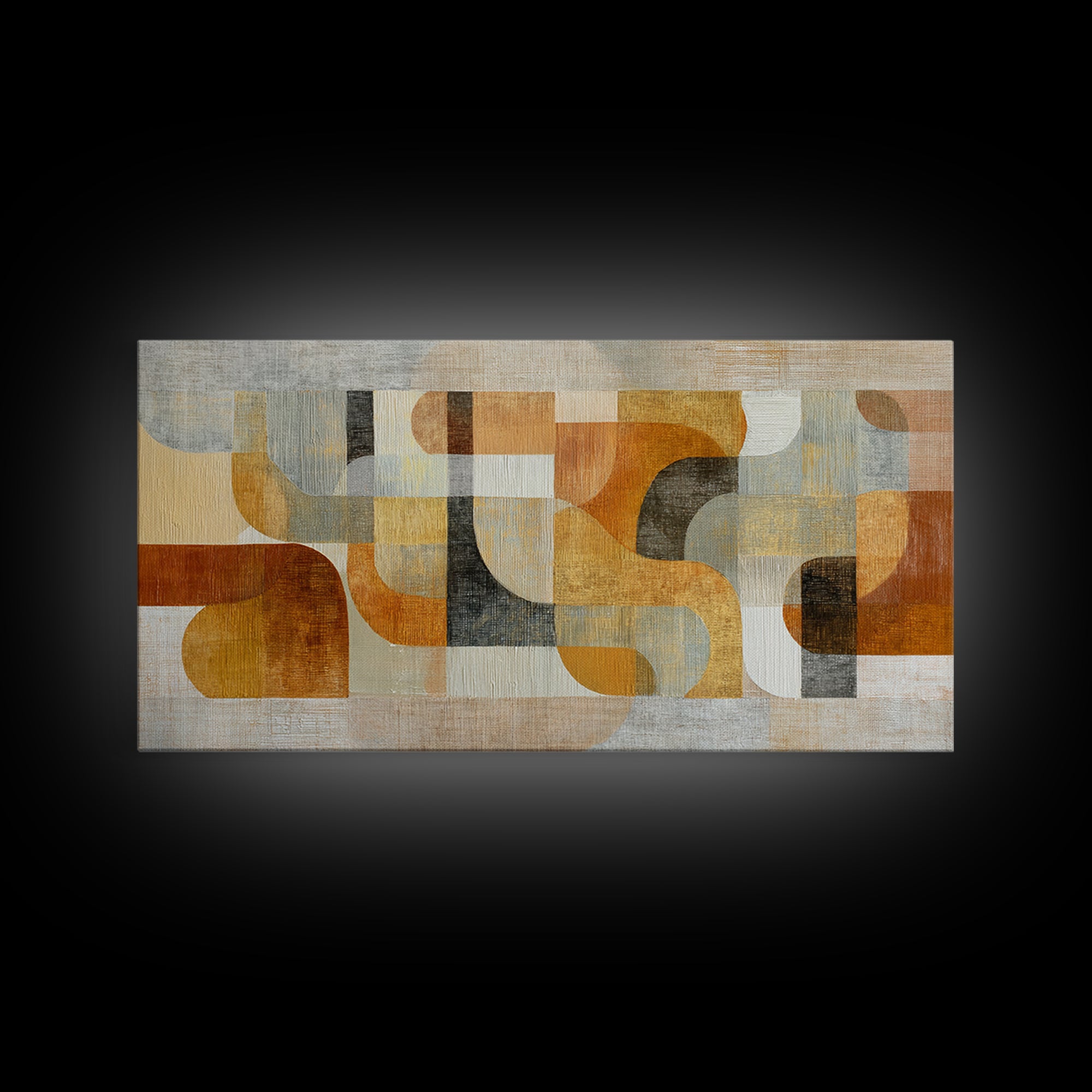 Soft Abstract Linen Texture Framed Canvas Print, Master Bedroom, Wall Decal, Bedroom Decor, Abstract Art, Sanctuary, MAS-2x1-23