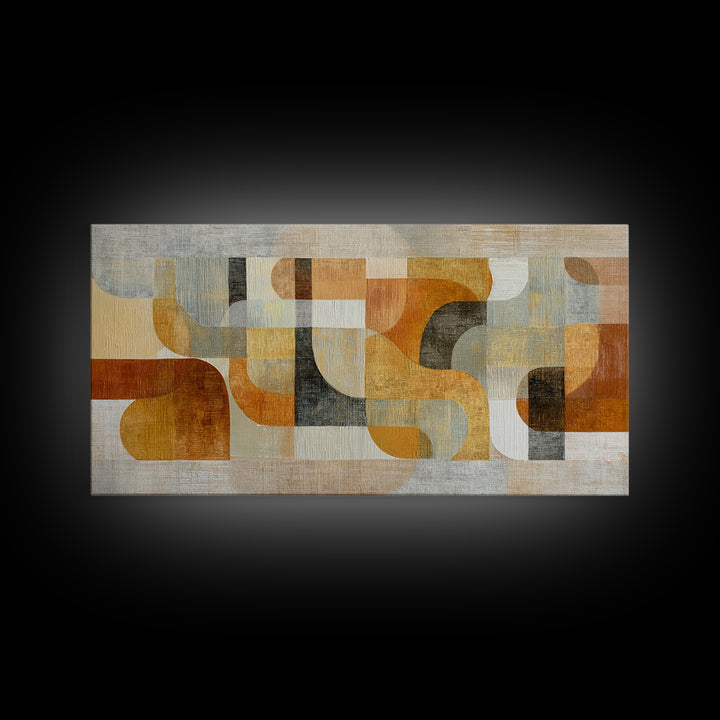 Soft Abstract Linen Texture Framed Canvas Print, Master Bedroom, Wall Decal, Bedroom Decor, Abstract Art, Sanctuary, MAS-2x1-23