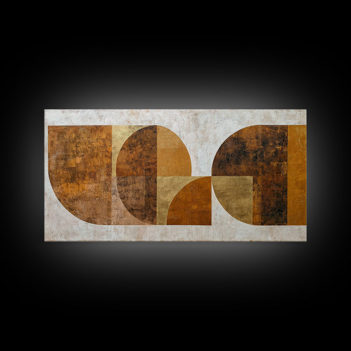 Gold Accented Abstract Arches Framed Canvas Print, Master Bedroom, Contemporary Art, Bedroom Decor, Abstract Art, Sanctuary, MAS-2x1-28