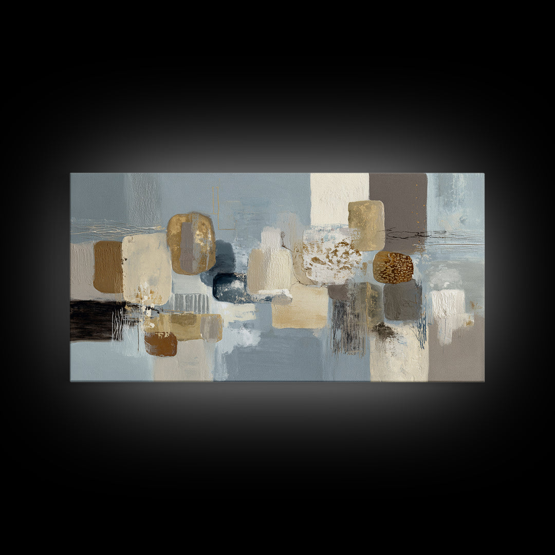 Minimal Stone Shapes Canvas Print, Master Bedroom, Home Decor, Bedroom Decor, Abstract Art, Sanctuary, Bedroom Wall Decor, MAS-2x1-36