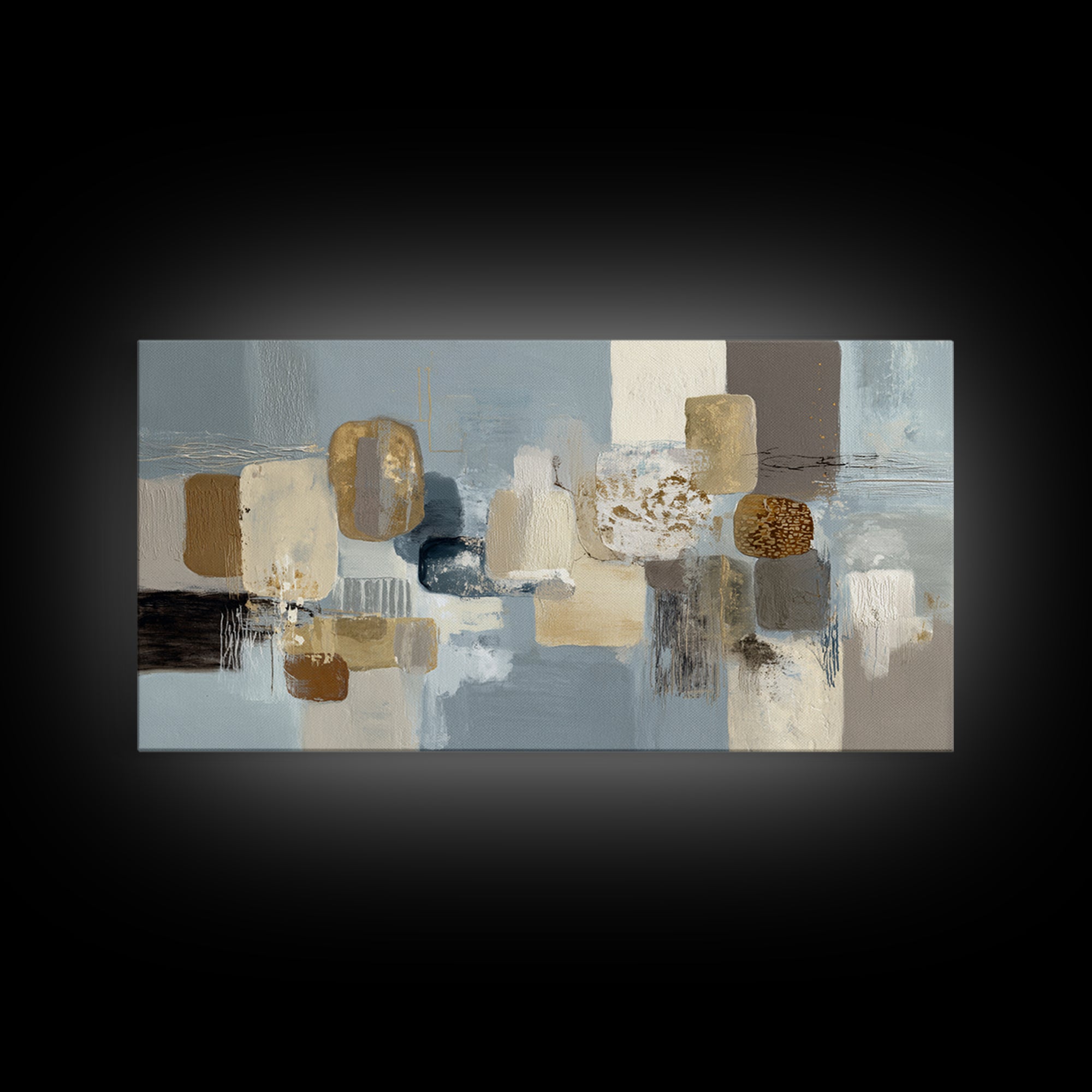 Minimal Stone Shapes Canvas Print, Master Bedroom, Home Decor, Bedroom Decor, Abstract Art, Sanctuary, Bedroom Wall Decor, MAS-2x1-36