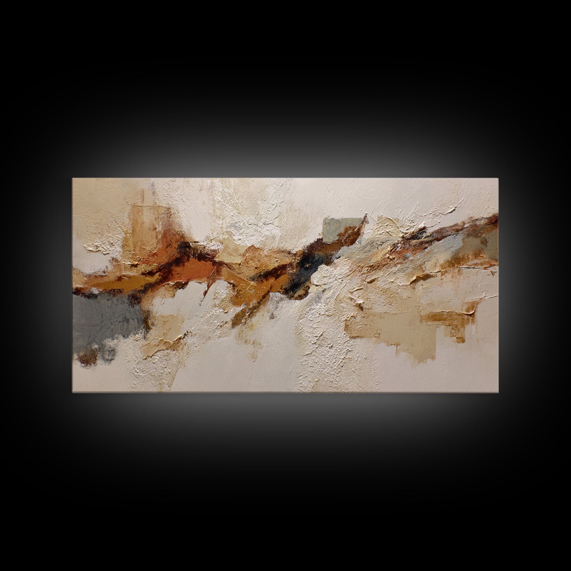 Large Cream Abstract Framed Canvas Print, Master Bedroom, Bedroom Decor, Abstract Art, Sanctuary, Farmhouse Wall Art, MAS-2x1-37